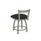 Holland Bar Stool Co 18" Low Back Swivel Vanity Stool, Nickel Finish, Graph Coal Seat 82118AN018 - alternate 5